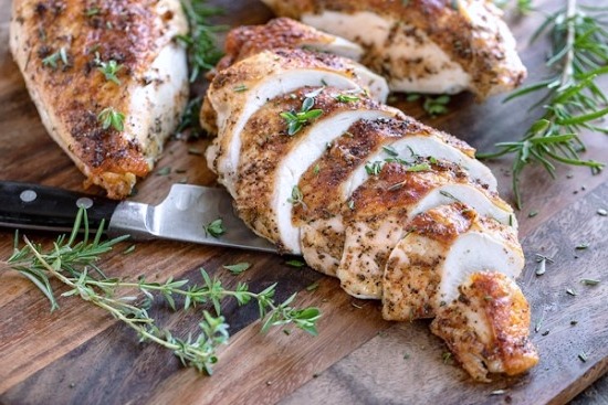 Roasted chicken with herbs